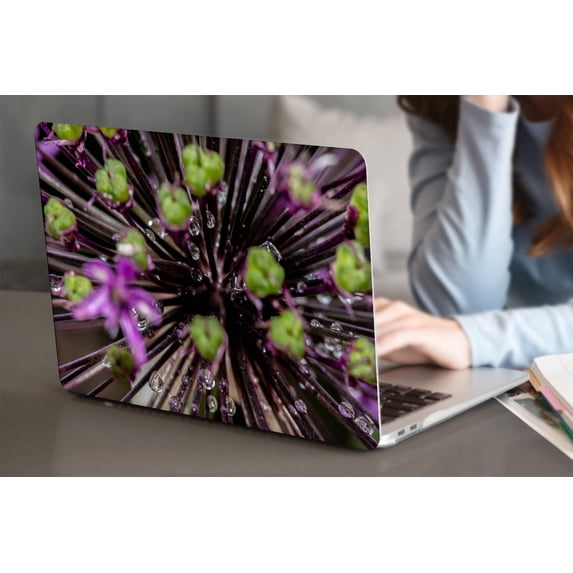 KSK KAISHEK Hard Shell Only for MacBook Air 13"( Retina Display, 2018 2019 2020 2021 2022) + Black Keyboard Cover Model A2337 m1 A2179 A1932, USB Type-C Purple series 0122