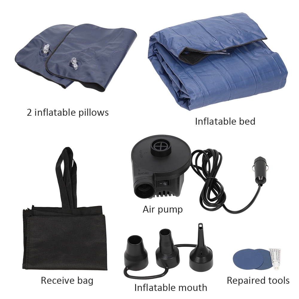 Inflatable Black Car Mattress Air Bed for Back Seat with Pillows, Fits Sedan, SUV, CUV and Minivan