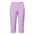 thumbnail image 4 of Yourumao Golf Capris for Women Pants High Waist Straight Leg Pants with Pockets Split Hem Stretch Plus Size Capri Pants for Athletic Gym, 4 of 9