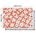 thumbnail image 5 of Orange Daisy Flower White Petals Pattern Summer Placemats Table Placemats Set Of 6-Linen Kitchen Washable Placemats Table Mats 11.8"x17.7" Non-Slip Heat Resistant, 5 of 5
