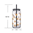 thumbnail image 6 of Way to Celebrate Halloween Candy Corn Glass Can Sipper Tumbler, 20 oz, 6 of 8