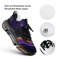 thumbnail image 4 of Simple Purple Ripple Breathable Sneakers Women Shoes Spring Light Flats Male Lace-up Walking Footwear, 4 of 8