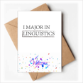 thumbnail image 1 of Quote I Major In Linguistics Welcome Back Greeting Cards Envelopes Blank, 1 of 3