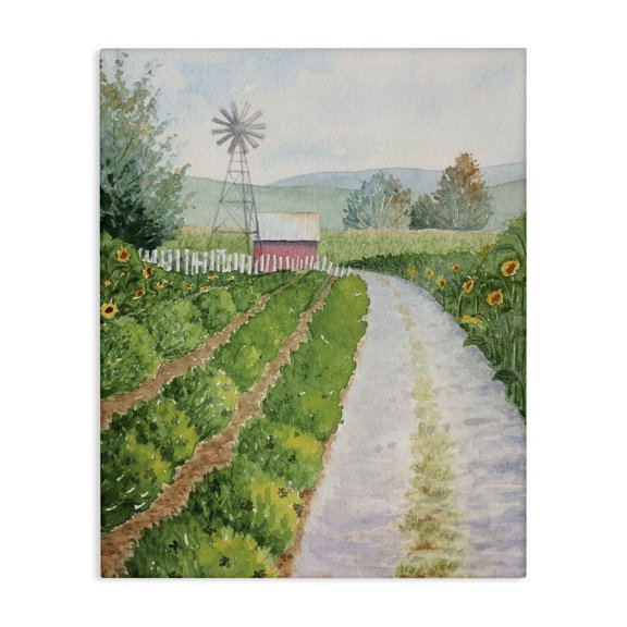 Stupell Industries Rustic Lodge Tranquil Farm Path Canvas Art, 16 x 20, by Stephanie Fielden