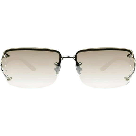 Foster Grant Womens Vera Sunglasses Rectangle, White, 64mm