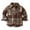 Brown, variant on BRGZLK Kids Long Sleeve Plaid Lapel Shirts Fall Winter Fashion Cotton Button Up Shirt for Boys Girls Preppy Clothes Red 6-7 Years