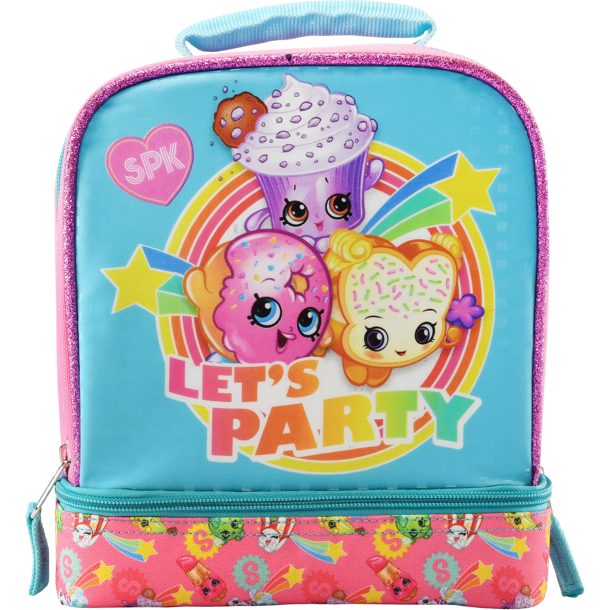 SHOPKINS BACKPACK & LUNCH BOX SET! BESTIES FOR LIFE PURPLE LARGE BAG 16”  NWT