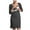 Gray, variant on Diufon Women's Maternity Breastfeeding Dress Pregnant Nursing 3/4 Sleeve V Neck Lace Patchwork Basic Dress