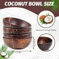thumbnail image 2 of Natural Coconut Bowls and Spoon,Happon 6 Set Coconut Bowls and Spoon,Smoothie Bowls and Spoons,Handmade Coconut Bowls for Vegan Gifts Kitchen Serving, 2 of 6