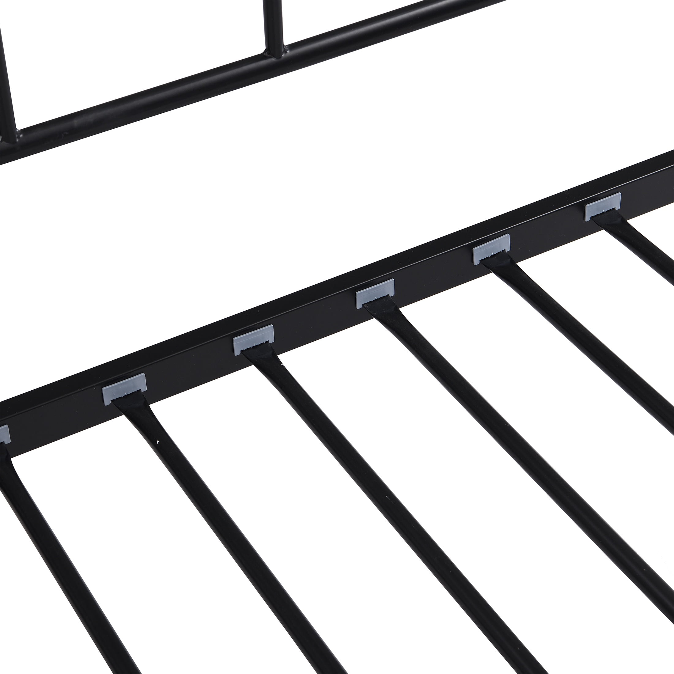 PORKISS Daybed with Trundle Bed, Twin Bed Frame, Metal Sofa Bed with Strong Supports for Living Room, Bedroom, and Guest Room, Black#2