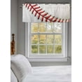 thumbnail image 3 of Baseball Texture Valances for Windows Usa Sport Rod Pocket Curtains Valance Short Window Treatment Drapes for Living Room, Bedroom Bathroom 54"&nbsp;W x 18" L, 3 of 5