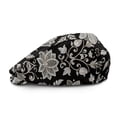 thumbnail image 2 of FUIALDOLG Lightweight Beret Hat, Silver Floral Lace Pattern Polyester Soft Adjustable Men Newsboy Hat for Walking Fishing Driving, 2 of 4