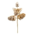 thumbnail image 3 of Melrose International Gold Frosted Pine Cone Pick with Berry Accent (Set of 6), 3 of 3