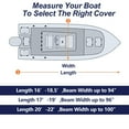 thumbnail image 7 of Zenicham 900D V-Hull Boat Cover - Trailerable Waterproof Boat Cover with Metal Buckle, Heavy Duty Boat Cover Fits V-Hull, Tri-Hull, Runabout, Navy, 7 of 7