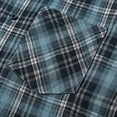 thumbnail image 7 of Gamivast Plaid Shirts for Men-Oversized Long Sleeve Button Down Shirt with Pockets Fall Collared Flannel Shirts Fall Jackets Blue XL, 7 of 7