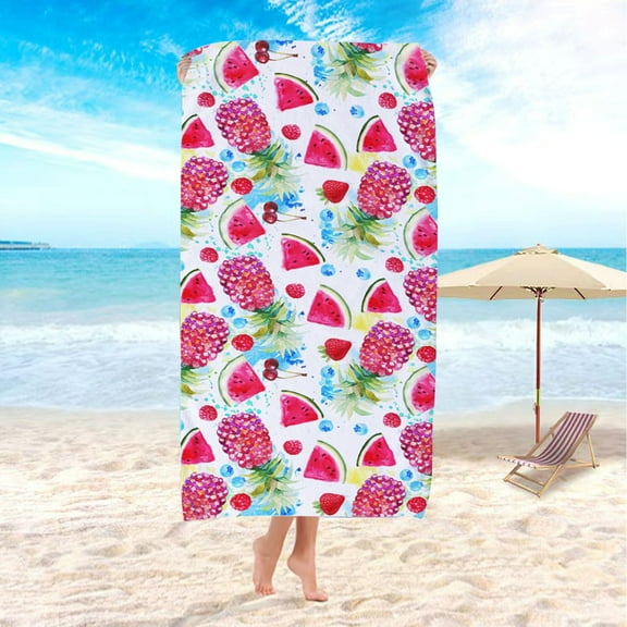 Meitianfacai Microfiber Beach Towel - Oversized Beach Blanket Towel Portable Ultra Soft Super Water Absorbent Multi-Purpose Swim Towel for Adults Girls Women Kids