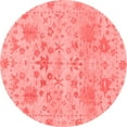 thumbnail image 1 of Ahgly Company Machine Washable Indoor Round Oriental Red Traditional Area Rugs, 4' Round, 1 of 4