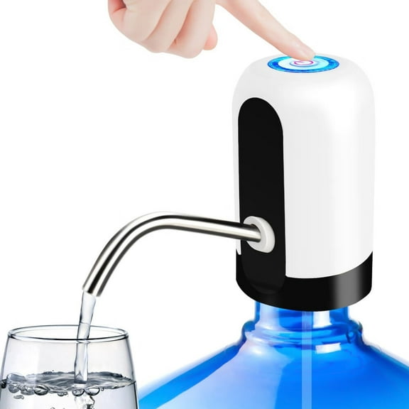 Water Dispenser for 5 Gallon Bottle - Rechargeable Water Pump for 5 Gal Jug,BPA-Free,Food Grade Silicone Hose,Stainless Steel Spout - 30-40 Days Battery Life,Easy One Switch Operation