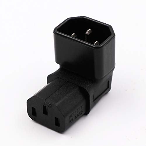 Adaptador de corriente IEC C14 a C13 PDU Plug/Socket Up 90 grados para