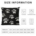 thumbnail image 6 of Acheng Pillow Covers Dog Paw Prints Black White Throw Pillow Covers Cases for Couch Sofa Bed Home Decor  2pcs White, 6 of 6
