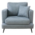 thumbnail image 1 of Sillón Individual NORVAL Moderno Ocasional Gris Patas Metálicas Micro Gamuza, 1 of 5