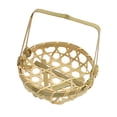 thumbnail image 1 of Cesta tejida decorativa multifuncional con asa, cesta de bambú, cesta de almacenamiento para S, 1 of 9