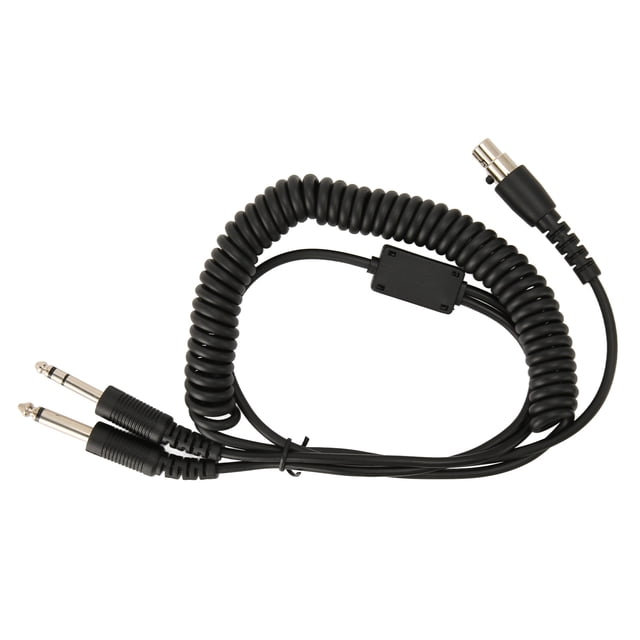 Cable adaptador de auriculares Mini XLR de 5 pines a GA Dual Plugs para David Clark Avcomm ASA para conector Dual GA PJ055 PJ068