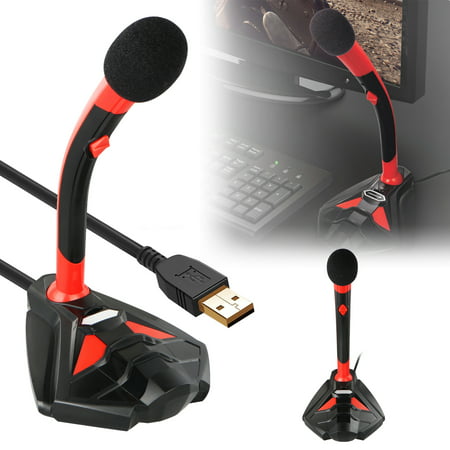 USB LED Professional Microphone with Stand, Perfect for Recording Youtube/Interview/Video Conference/Podcast/Voice Dictation/Studio Gaming/ASMR/Live (Best Microphone For Recording Voice On Computer)