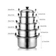thumbnail image 3 of Juego De Ollas Gruesas De Cinco Piezas Con Bandeja Para Cocina Lab.G Plateado, 3 of 5
