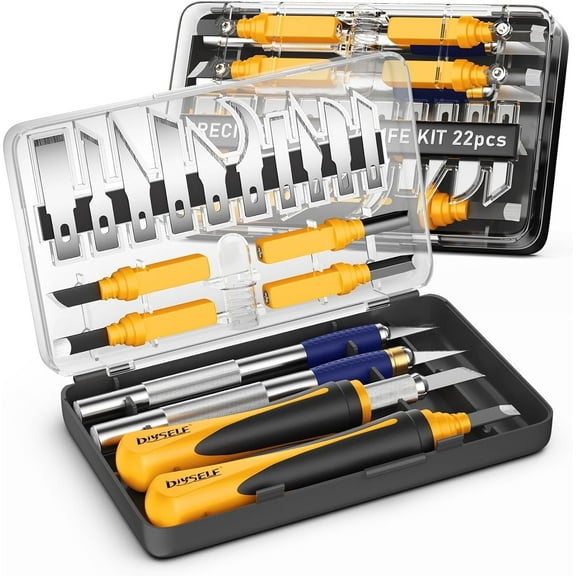 DIYSELF Exacto Knife, 22 Pack Exacto Knife Set with Exacto Blades, Craft Knife for Art