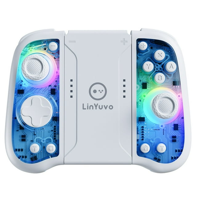 Manette Sans Fil pour Nintendo Switch avec Joystick à Effet Hall, Boutons Mécaniques, Programmation Macro, Éclairage RVB, Double Vibration, Connexion Sans Fil 2.1, Recharge Rapide Type‐C