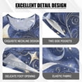 thumbnail image 4 of Shining Night Moon Pattern Summer Pajama Set Soft Cotton Short Sleeve Sleepwear 2PCS Pajama Sets Breathable Lounge Set Size 8Y, 4 of 7