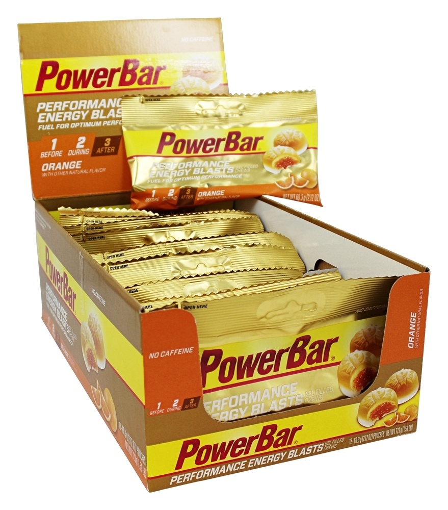 PowerBar Performance Energy Blasts Gel Filled Chews Orange 12