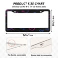 thumbnail image 7 of Aluminum License Plate Frame 2 Pack Car Exterior Accessory Car Tag Holder for Front Rear Plates Cars Decor Neon Hearts and Arrow, 7 of 7