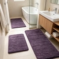 thumbnail image 4 of 3 Piece Bathroom Rug Set, 47 Inch Memory Foam Bath Mat Set, Soft Plush Absorbent Non Slip Floor Mats, Machine Washable Bathroom Rugs for Laundry Room Living Room Bedroom Home, 4 of 6