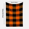 thumbnail image 6 of Cozy Black and Orange Plaid Flannel Blanket – Soft, Lightweight Throw for Home Decor, Camping, Office, or Gift, Warm All-Season Comfort with Classic Checkered Design, 6 of 6