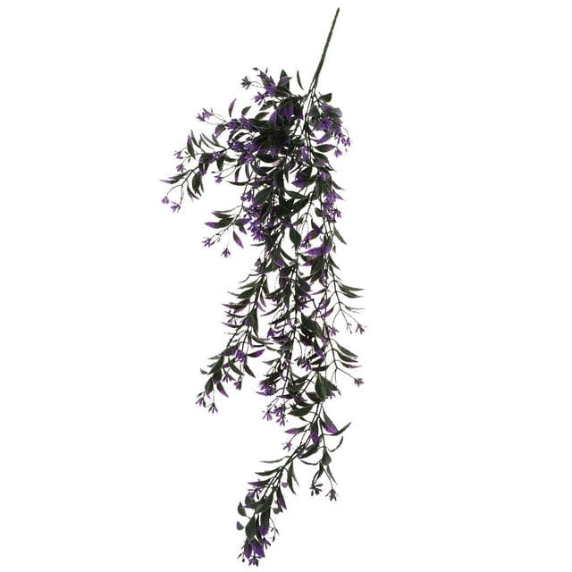 Plantas de flores artificiales de 78 cm, hojas de enredadera colgantes, decoración para el hogar y el jardín. Púrpura