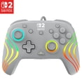 thumbnail image 1 of Turtle Beach Afterglow Wave Wired RGB Gaming Controller (Gray) - Officially Licensed for Nintendo Switch 2, Nintendo Switch - Customizable Lighting, Hall-Effect, RBG, 1 of 2