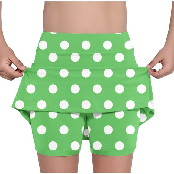 breaise Girls Summer Skorts Skirts Cute Print Elastic High Waisted Tennis Skirt Athletic Golf Workout Sports Shorts