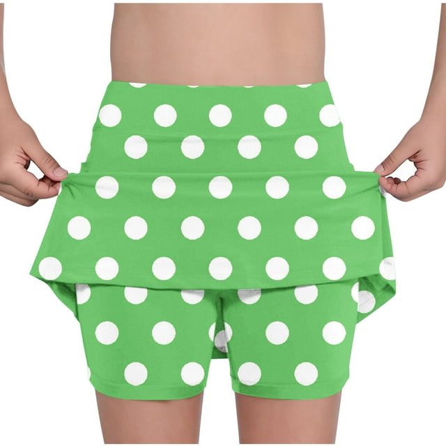 Zpanxa Girls Leggings Shorts Polyester Spandex Print Pattern Lightweight Recreational Sports Style 12-13 Years