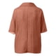 thumbnail image 5 of Vestidos Casuales Para Mujer, Blusas De Mujer De Moda Blusa informal de manga corta con solapa y cuello halter para mujer, color liso, con mangas 3/4, 5 of 5