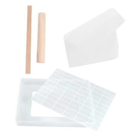 

WHAMVOX 5pcs Nougat Making Tools Kit Handmade DIY Candy Mold Reusable Non-stick Pastry Baking Plate (Plate+Box+Sticks+Mat)