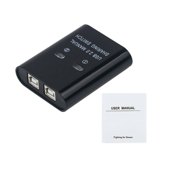 USB 2.0 Switch 4 Computers, 2 Computers Sharing 1 USB Devices Switcher Box Hub for Mouse Keyboard Scanner Printer PCs