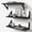 Black, variant on Black Floating Shelves Bathroom Set of 3, Wooden Wall Book Shelves, Rustic Shelf for Storage, Bathroom Organizer, Living Room, Kitchen, Office (Black)