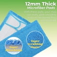 thumbnail image 2 of Reusable Microfiber Mop Pads for Swwiffer Sweper & All 10-12 Inch Flat Mop, Upgraded Wet Dry Cleaning Pads for All Hard-Floor, Reusable & Washable Sweeper Refills (4 Pack), 2 of 9