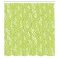 thumbnail image 3 of Ambesonne Spring Shower Curtain, Ecology Garden Leaves, 69"Wx70"L, Apple Green White, 3 of 5
