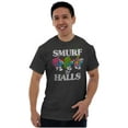 thumbnail image 5 of Smurf the Halls Christmas Presents Men's Graphic T Shirt Tees Brisco Brands S, 5 of 6