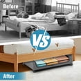 thumbnail image 5 of Under Bed Storage with Wheels, 2 Pack Under Bed Storage Containers, Under Bed Shoe Storage Organizer, Rolling Under Bed Metal Drawer for Clothes, Gray, 5 of 9