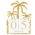 thumbnail image 2 of 1 Set of Wood Calendar Block Office Perpetual Calendar Decorative Table Calendar Block Calendar, 2 of 9