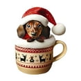 thumbnail image 2 of Homemoh Christmas Dachshund Ornament, Playful and Sleepy Puppy, Christmas Puppy in Mugs Christmas Decorations, Acrylic Christmas Decor, Personalized Christmas Ornaments for Dog Lovers, 2 of 9